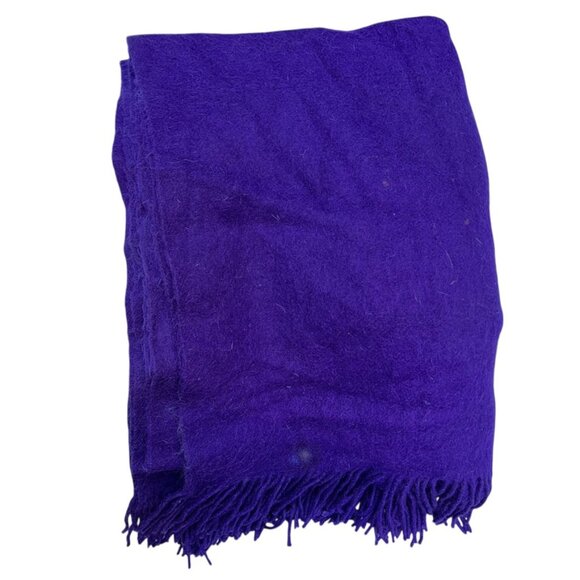 Purple wool Full bed blanket - Picture 1 of 5